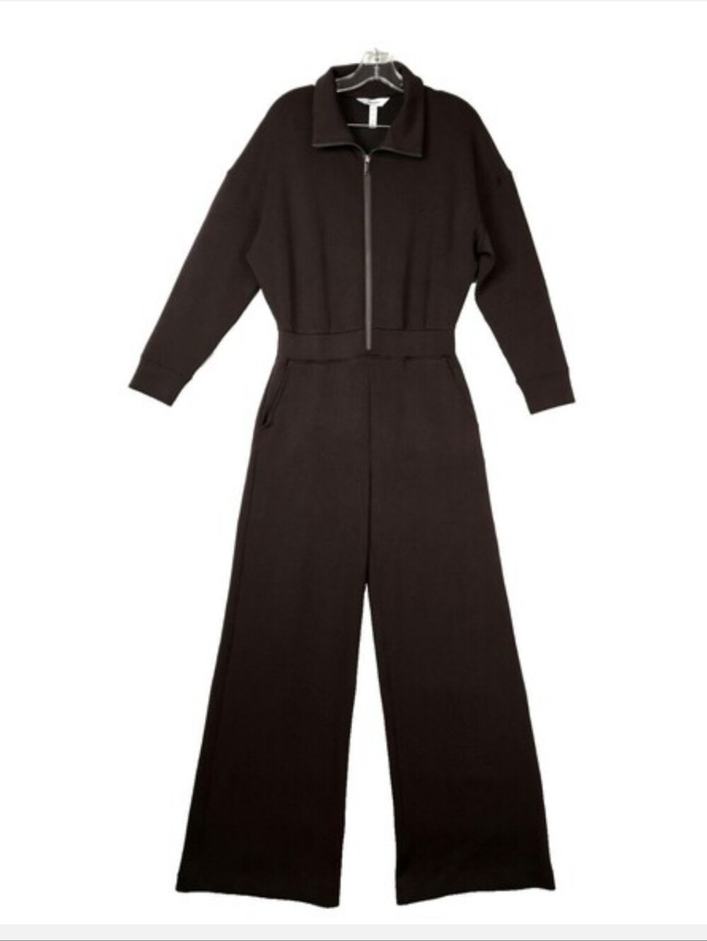 Spanx Air Essentials Jumpsuit Brown -  XL - Wide Leg - Long Sleeve